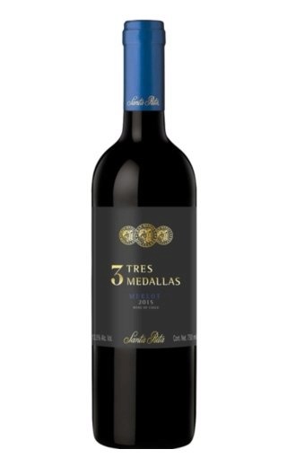 фото вино Santa Rita Merlot 3 Tres Medallas 2015 0,75 л