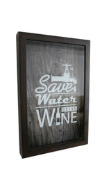 Копилка для винных пробок Save Water Drink Wine Венге Кран