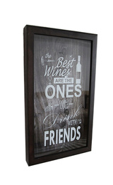 Копилка для винных пробок The Best Wines Are The Ones We Drink With Friends Венге