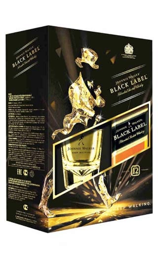 фото виски Johnnie Walker Black Label Glass Pack 0,75 л