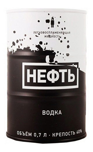 фото водка Neft White Black barrel 0,7 л