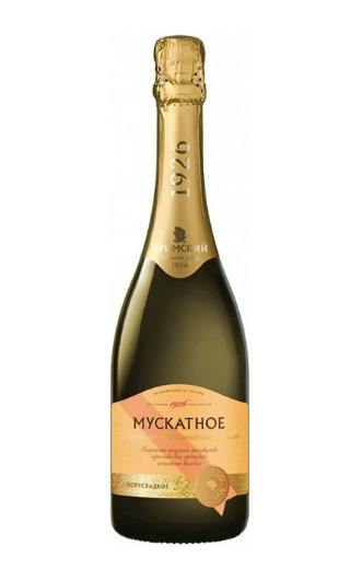 фото игристое вино Krymsky winery Muskatnoe White Semi Sweet 0,75 л