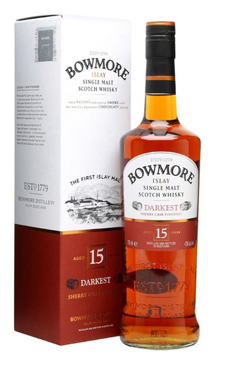 фото виски Bowmore Darkest 15 YO 0,7 л