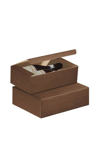 фото Box Unica Seta Marrone for 2 bottles