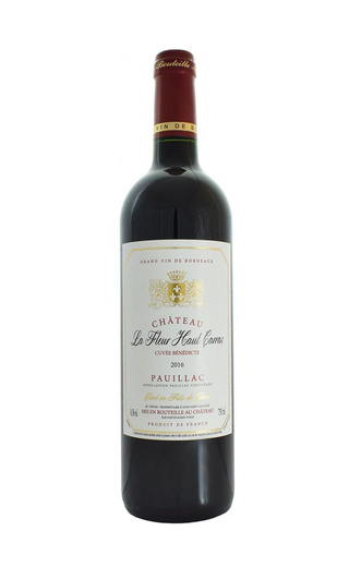 фото вино Chateau La Fleur Haut Carras Cuvee Benedicte Pauillac 2016 0,75 л