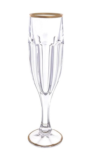фото Crystalite Bohemia Safari Gold Flute 6 шт. 0,15 л