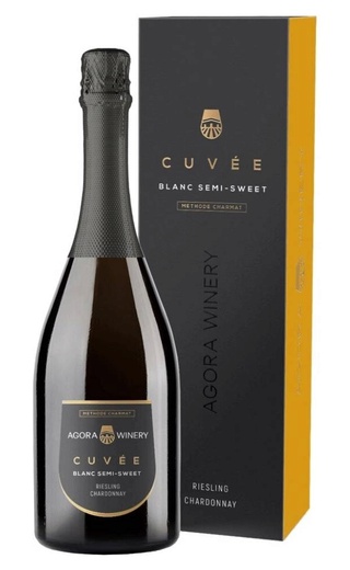 Агора Кюве Рислинг Шардоне 0.75 л фото игристое вино Agora Cuvee Riesling Chardonnay 0,75 л