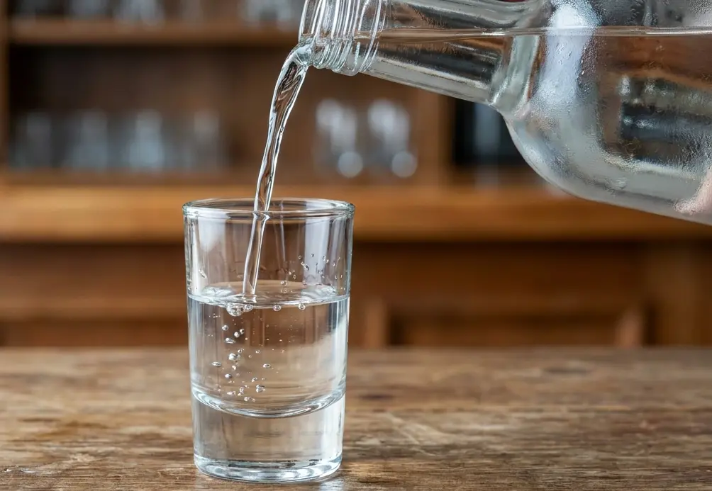 Водка с стопкой Стопка с водкой