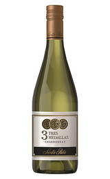 Вино Santa Rita 3 Tres Medallas Chardonnay 2016 0,75 л